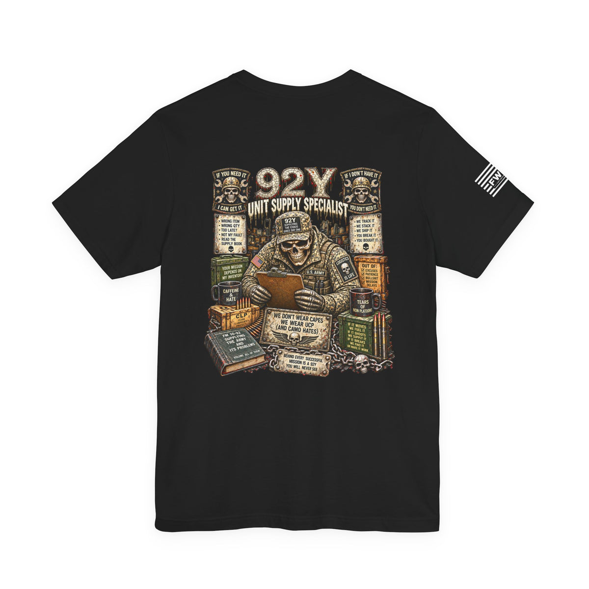 92Y (Unit Supply Specialist) - US Army Heavy Metal T-shirt | Veteran Military Shirt