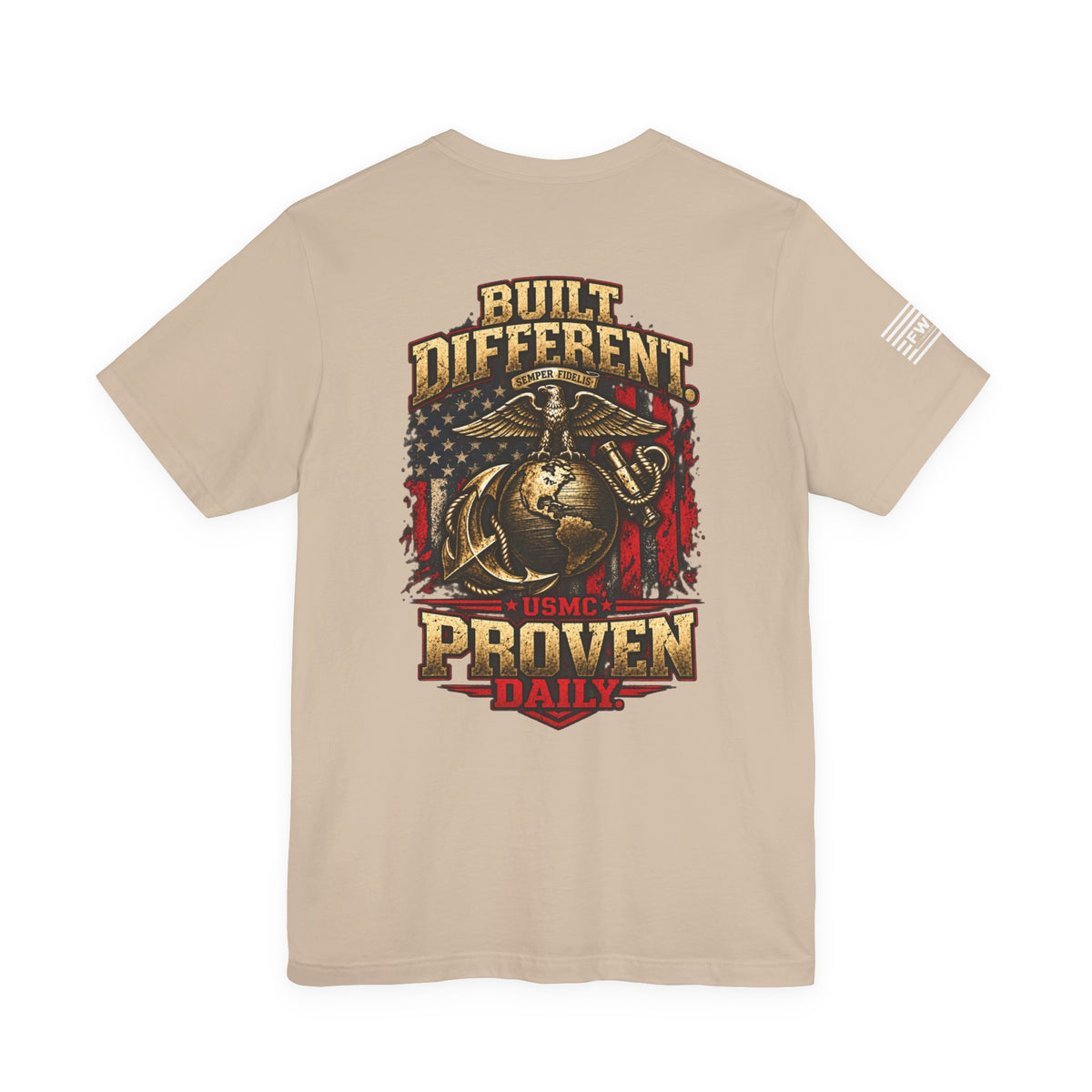 USMC Built Different Shirt, Marine Corps Veteran Semper Fidelis T-Shirt