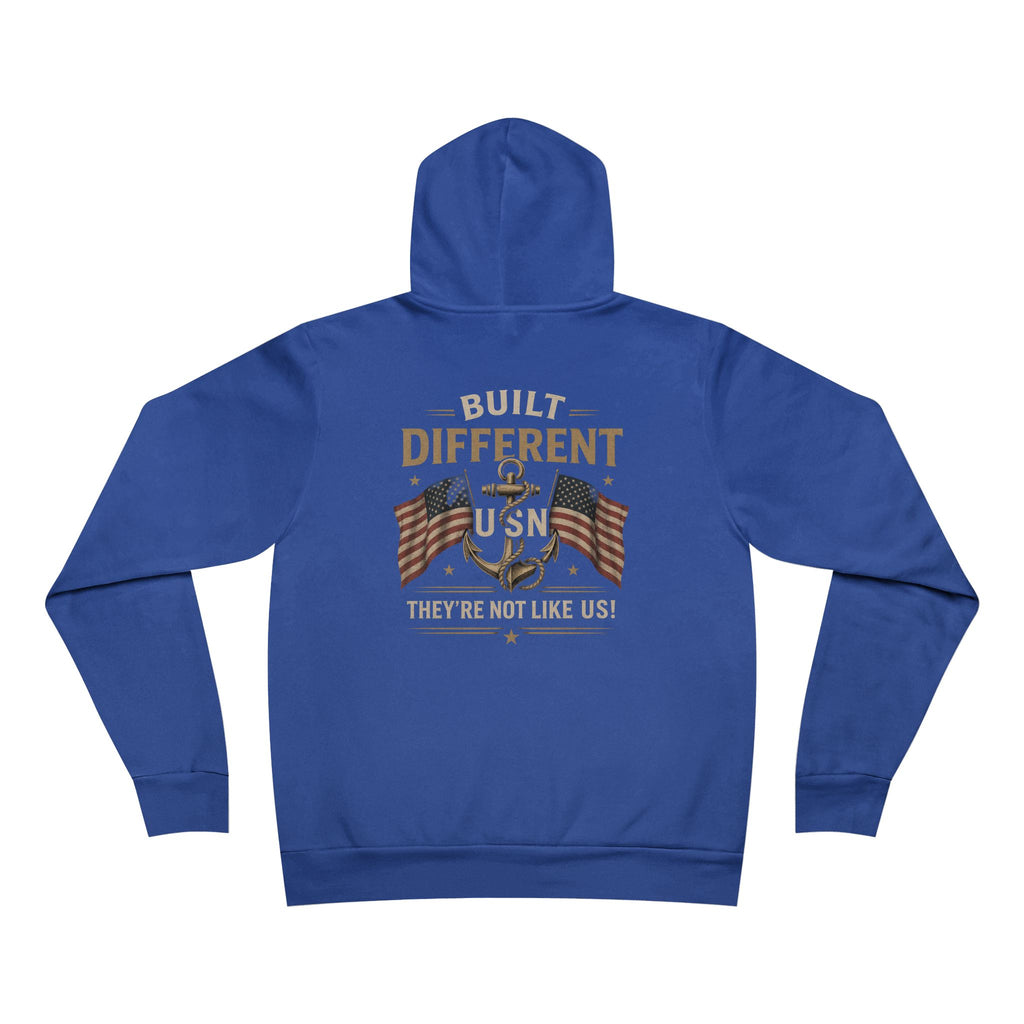 Built Different USN Hoodie – They’re Not Like Us Navy Veteran Military Graphic Sweatshirt