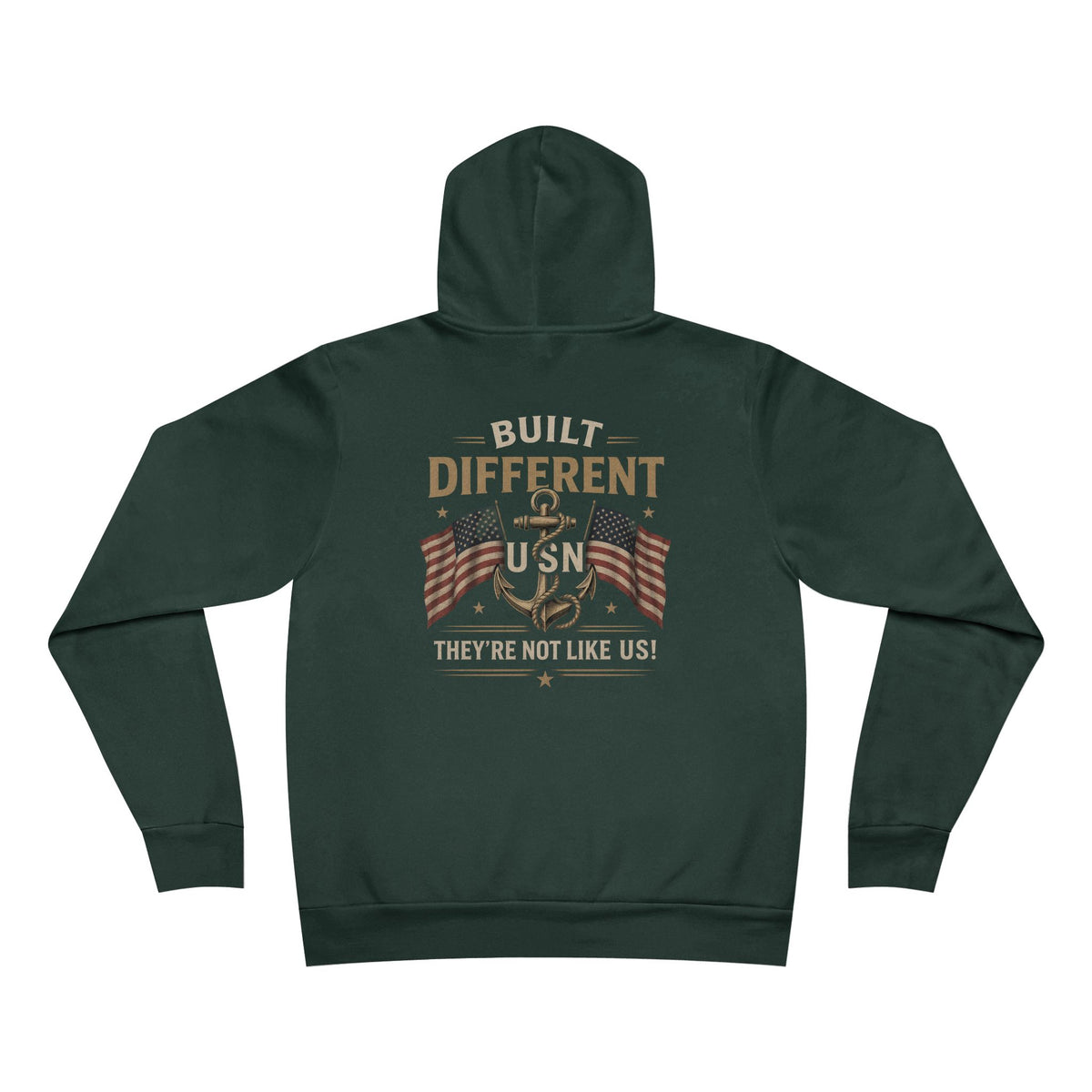 Built Different USN Hoodie – They’re Not Like Us Navy Veteran Military Graphic Sweatshirt