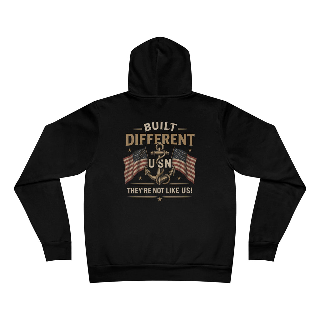 Built Different USN Hoodie – They’re Not Like Us Navy Veteran Military Graphic Sweatshirt