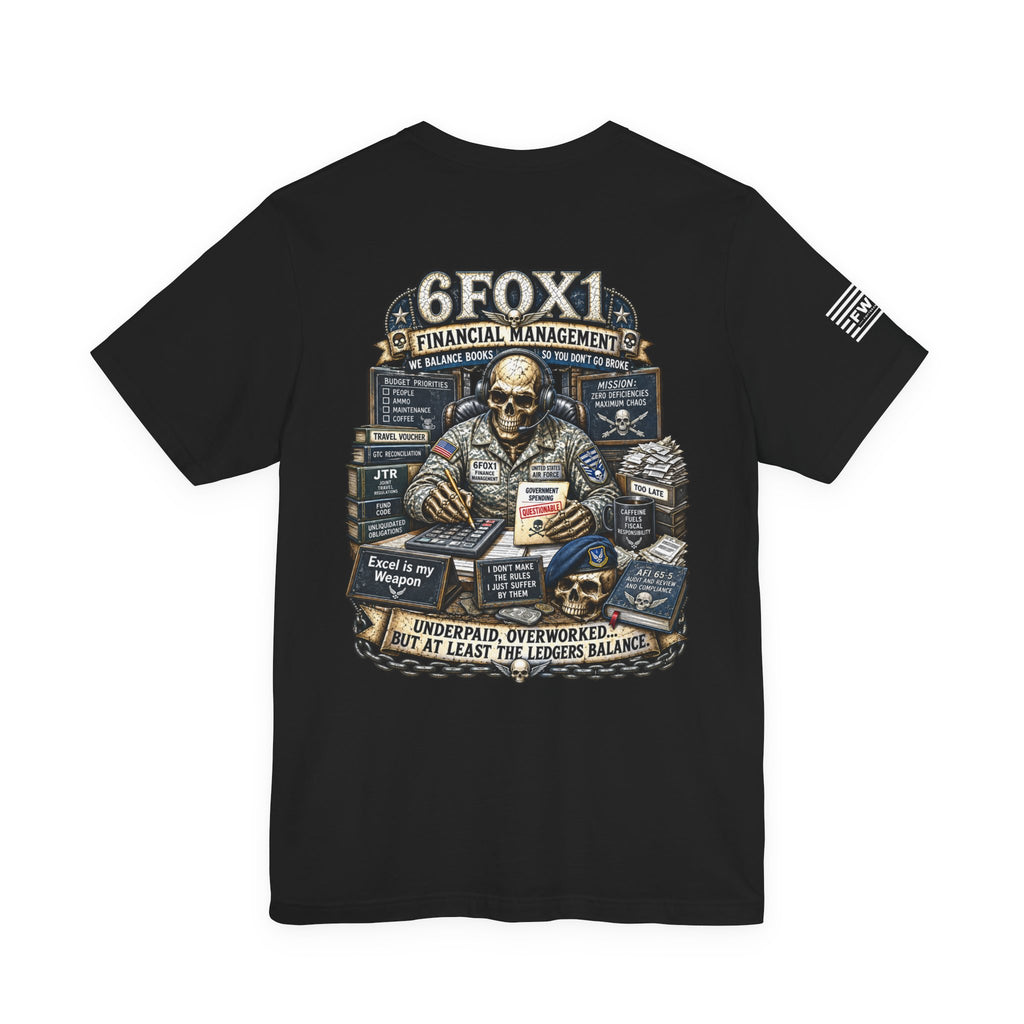 6F0X1 (Financial Management and Comptroller Specialist) USAF AFSC Specific Heavy Metal Edition T-Shirt