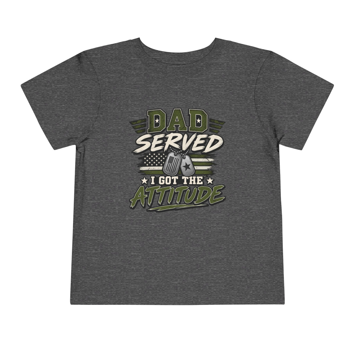 Dad Served. I Got the Attitude Boy Tee. Son of a Veteran Shirt for Boys, Proud Military Kid T Shirt, Veteran Dad Son Tee, Military Family Gift, Patriotic Youth Shirt, Veteran Family