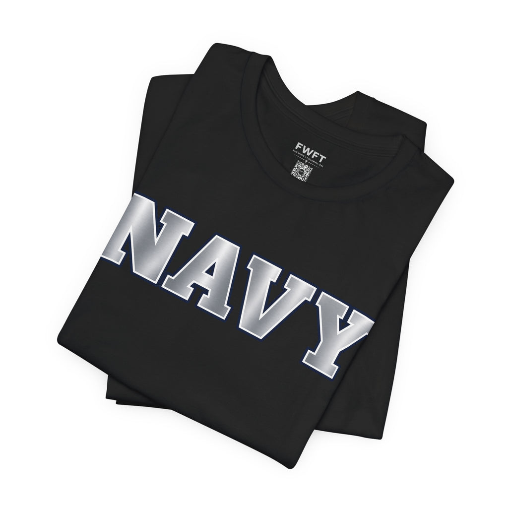 Navy Silver Shirt, Navy Veteran Tee, Military Pride T Shirt, Black Navy Gift, Sailor Apparel