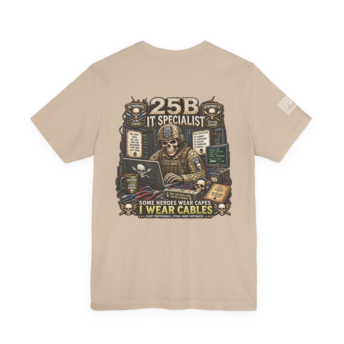 25B (IT Specialist) - US Army Heavy Metal T-shirt | Army Veteran Shirt