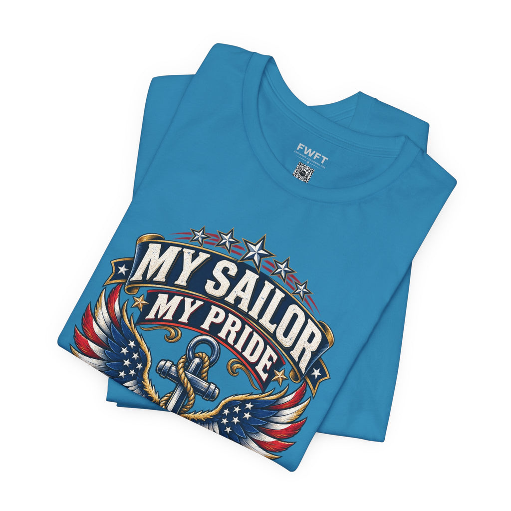 My Sailor My Pride Navy Mom Shirt, Proud Military Mother Gift, Navy Family Tee