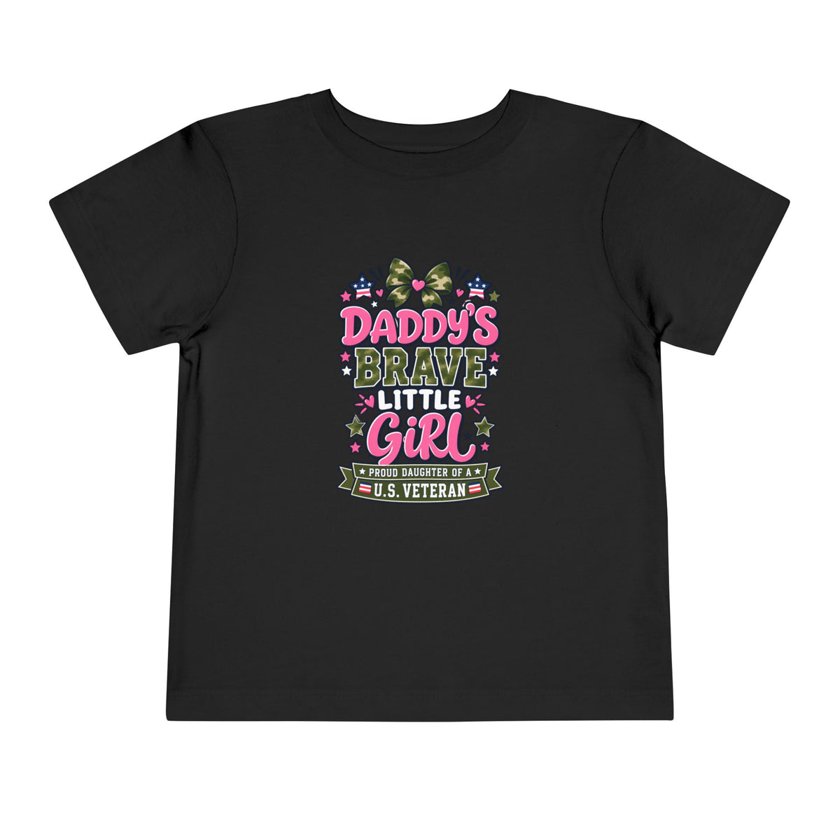 Daddy’s Brave Little Girl Shirt, Proud Daughter of a Veteran Kids Tee
