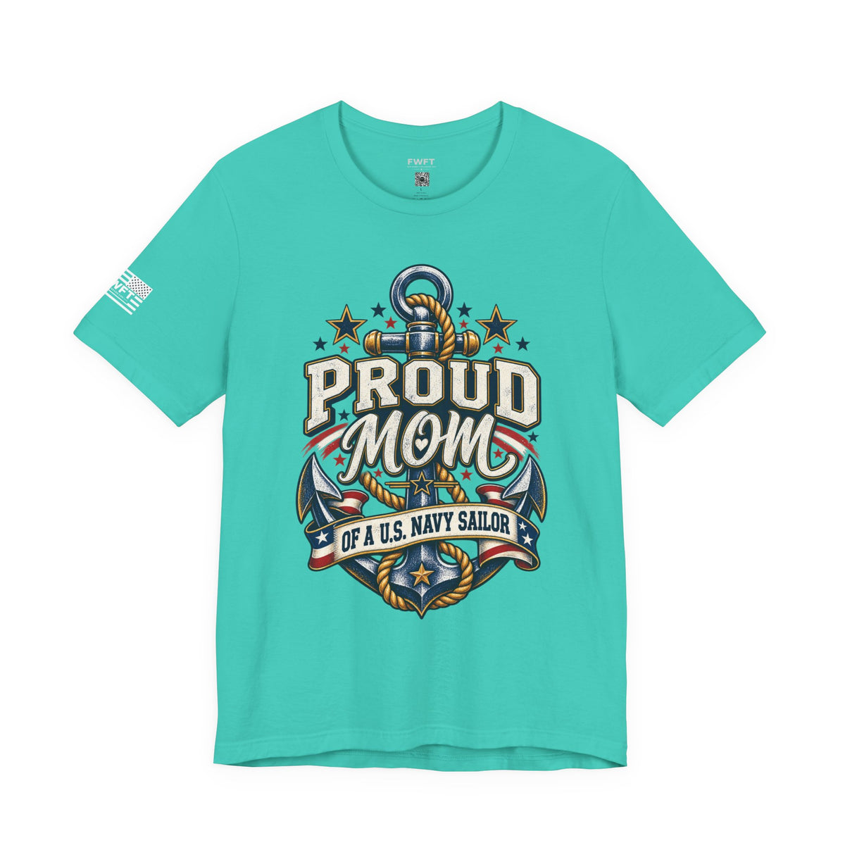 Proud Mom of a U.S. Navy Sailor Shirt, Military Mother Gift, Navy Family Tee