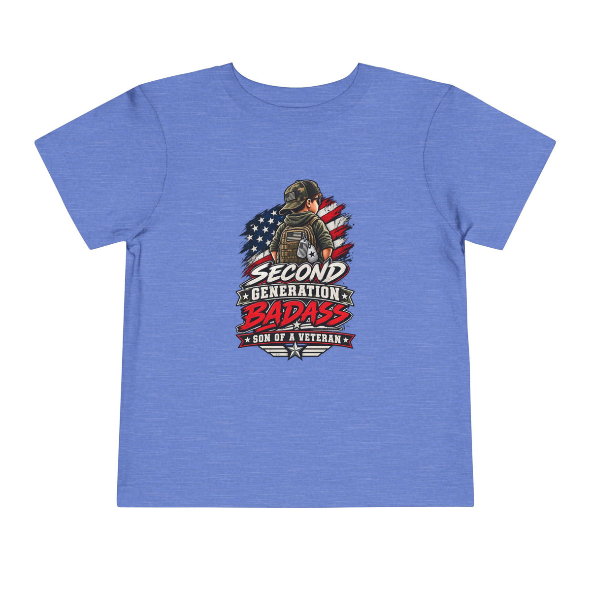 Second Generation Badass. Son of a Veteran Shirt for Boys, Proud Military Kid T Shirt, Veteran Dad Son Tee, Military Family Gift, Patriotic Youth Shirt, Veteran Family