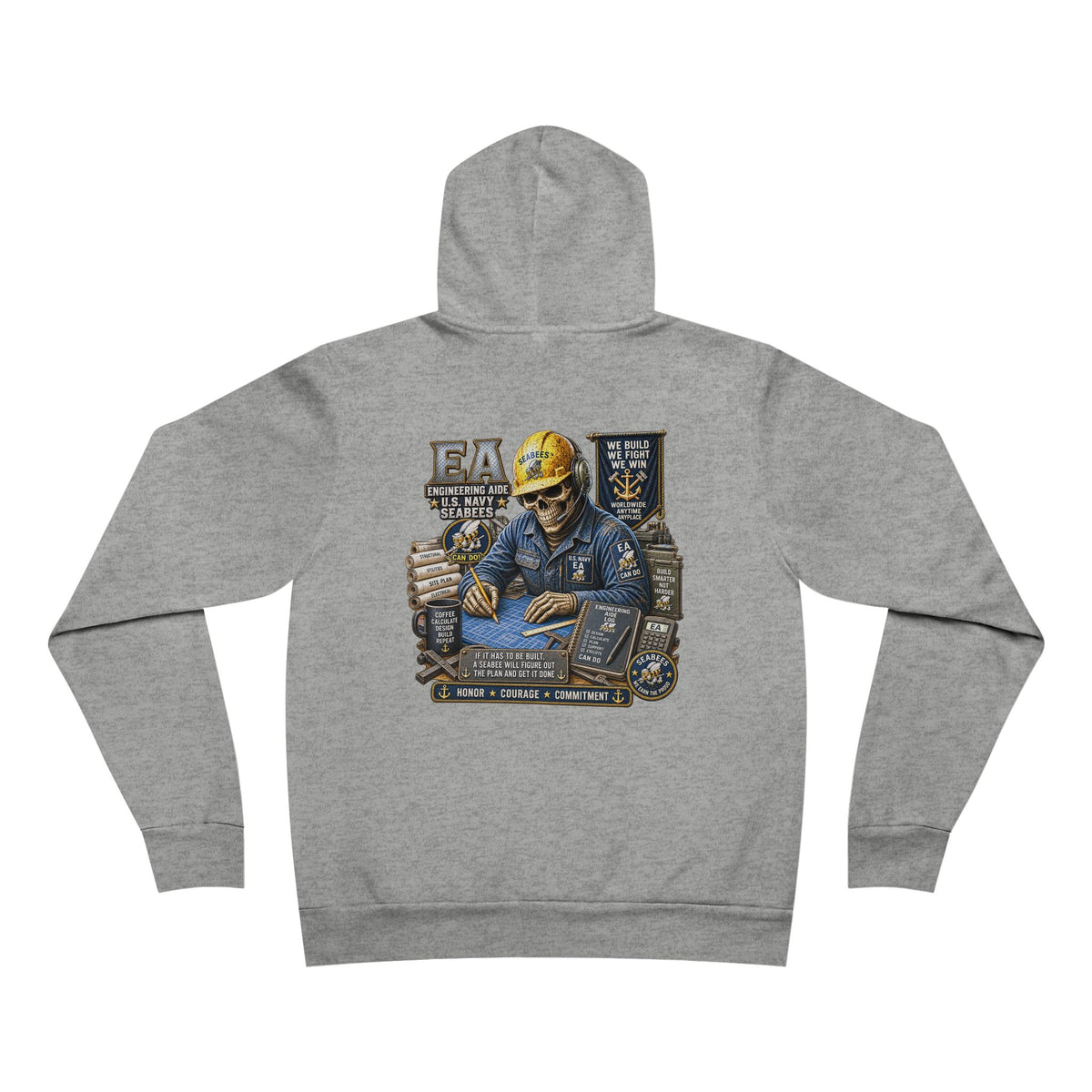 EA (Engineering Aide - Seabees) Heavy Metal Hoodie – Wear Your Rate with Pride