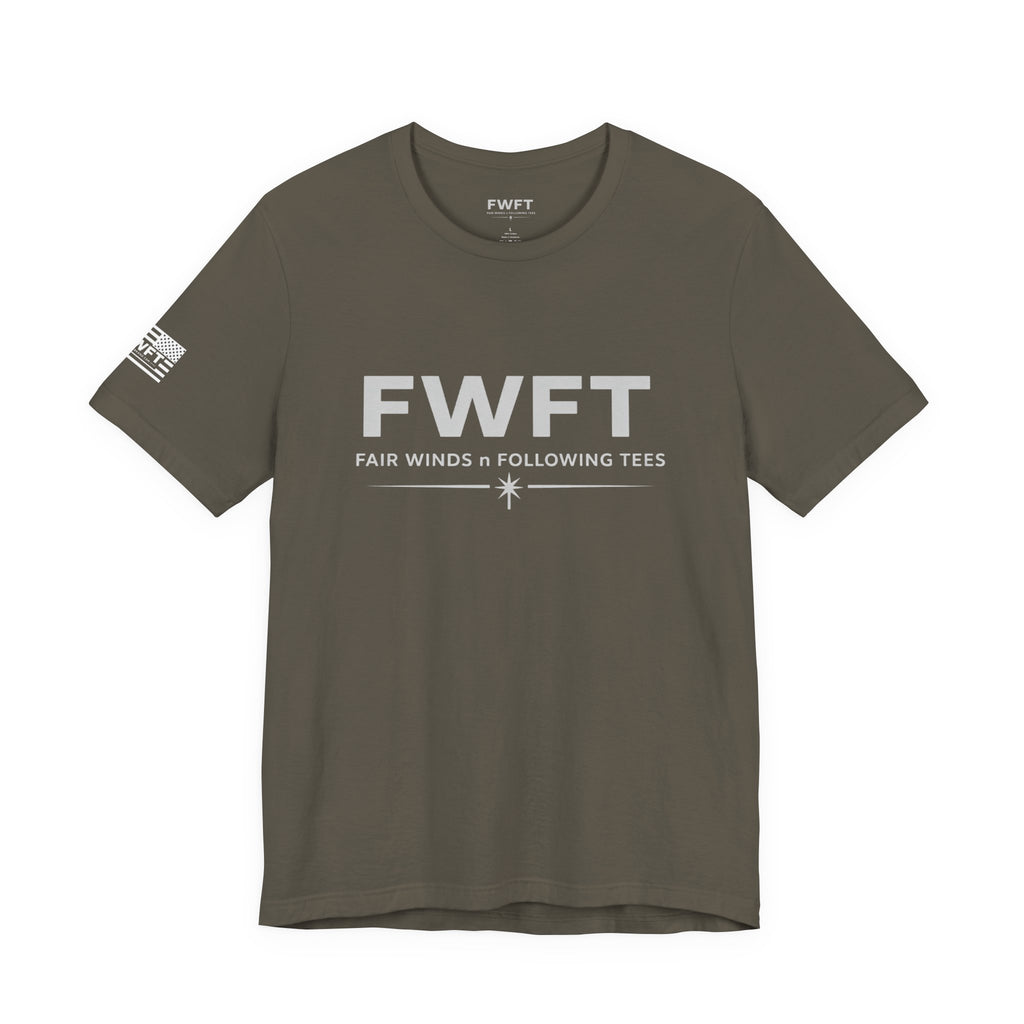 FWFT Logo T-Shirt, Fair Winds & Following Tees Shirt, Navy Inspired Tee, Veteran Apparel, Military Streetwear Shirt