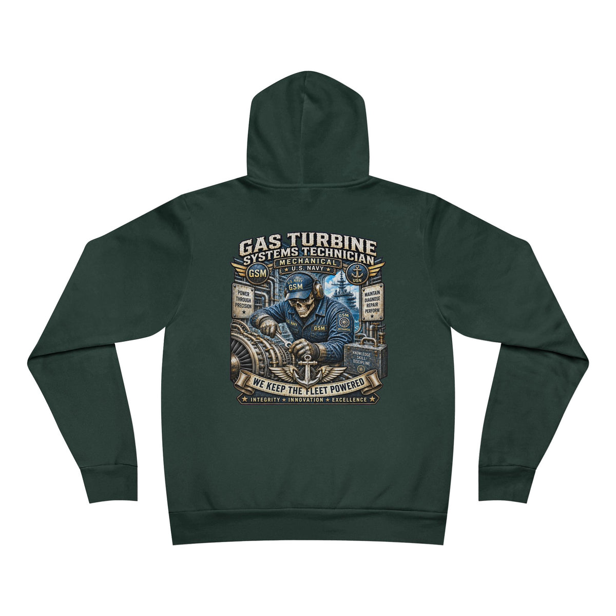 GSM (Gas Turbine Systems Technician - Mechanical) Heavy Metal Hoodie – Wear Your Rate with Pride