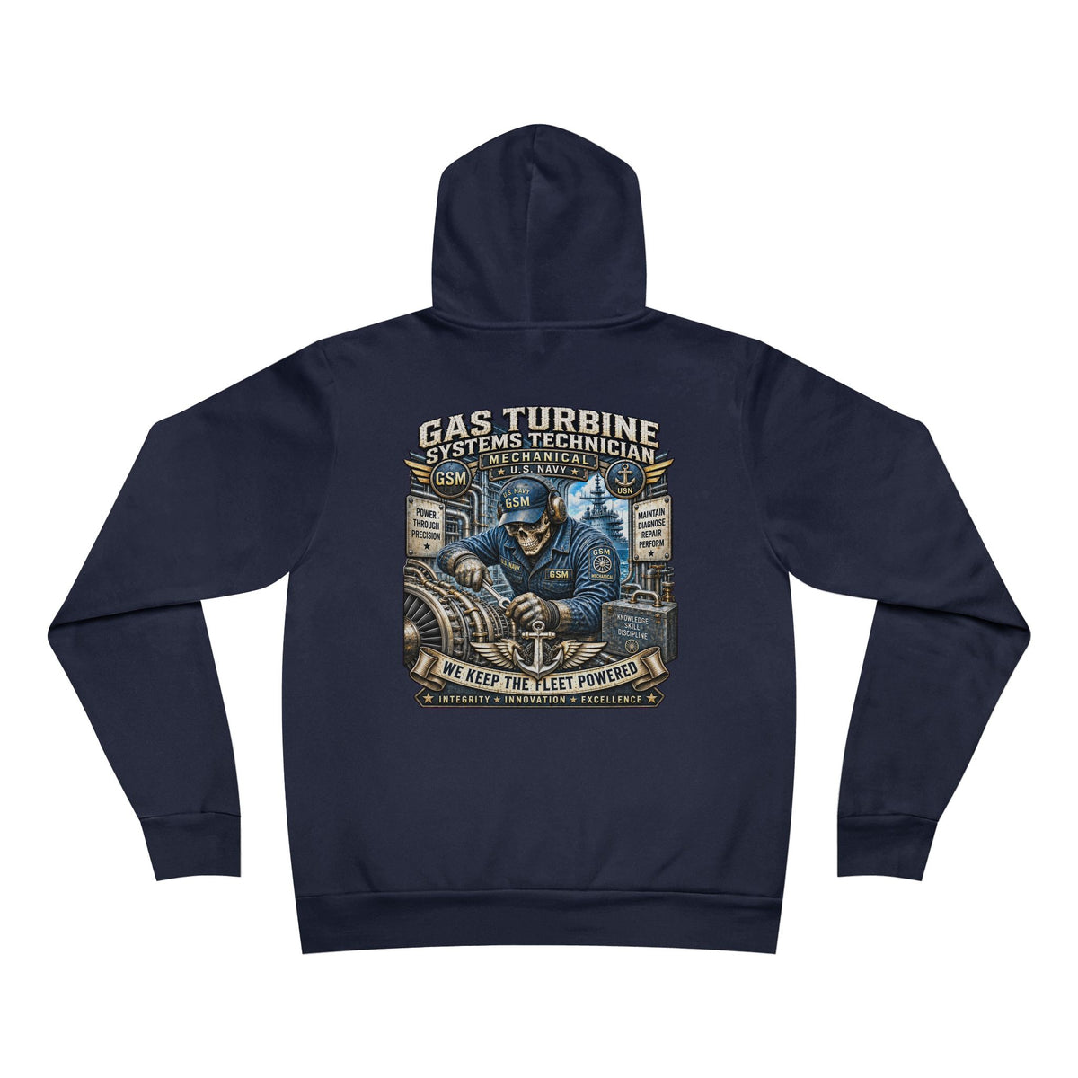 GSM (Gas Turbine Systems Technician - Mechanical) Heavy Metal Hoodie – Wear Your Rate with Pride