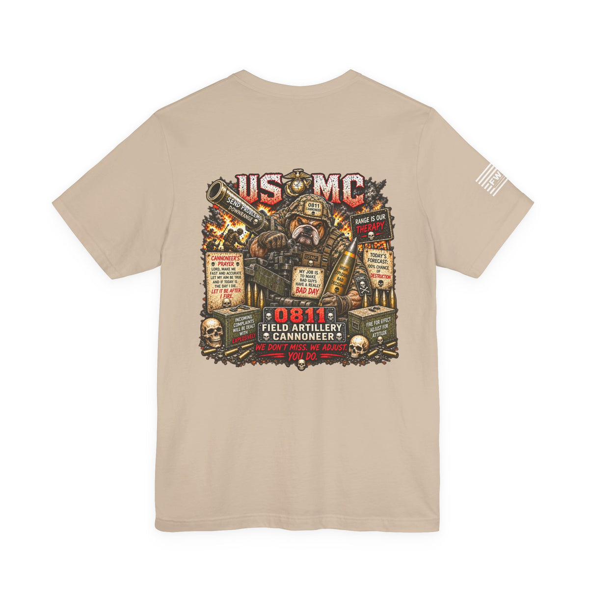 0811 Field Artillery Cannoneer Shirt, USMC Marine Corps Artillery Veteran T-Shirt