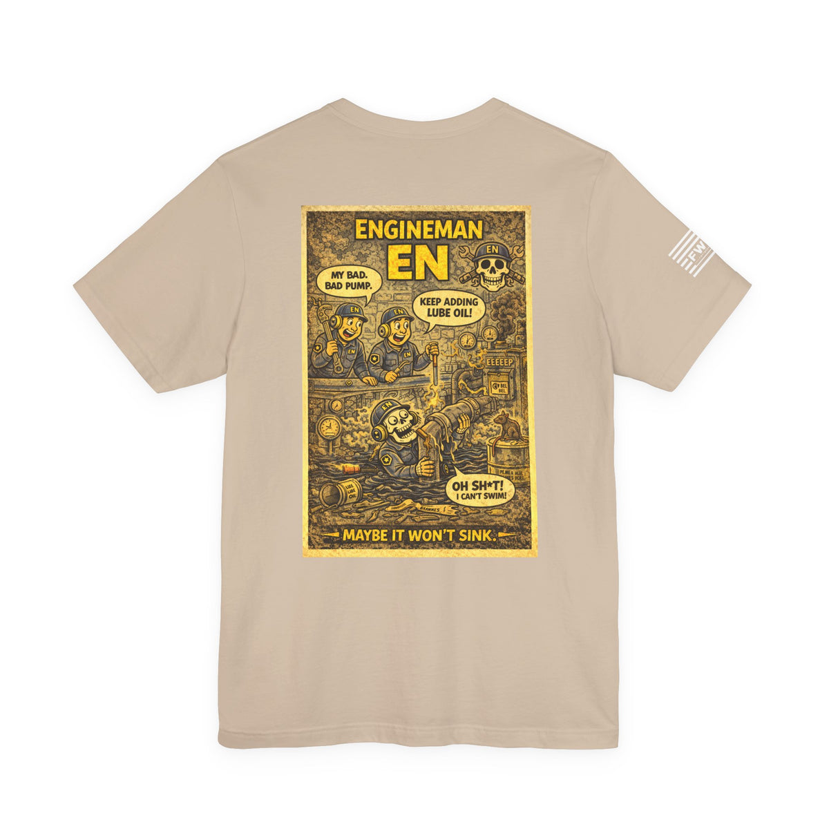 EN (Engineman) Shirt – 1950s Dark Humor Military Tee – Navy Veteran Graphic T-Shirt – Vintage Style Work Rate Design