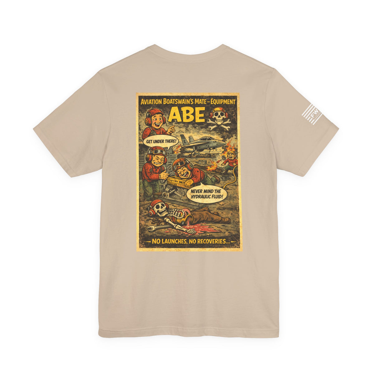 ABE (Aviation Boatswain's Mate - Equipmen) Shirt – 1950s Dark Humor Military Tee – Navy Veteran Graphic T-Shirt – Vintage Style Work Rate Design