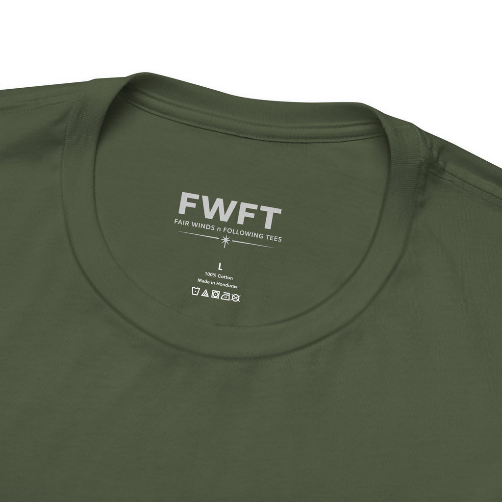FWFT Logo T-Shirt, Fair Winds & Following Tees Shirt, Navy Inspired Tee, Veteran Apparel, Military Streetwear Shirt