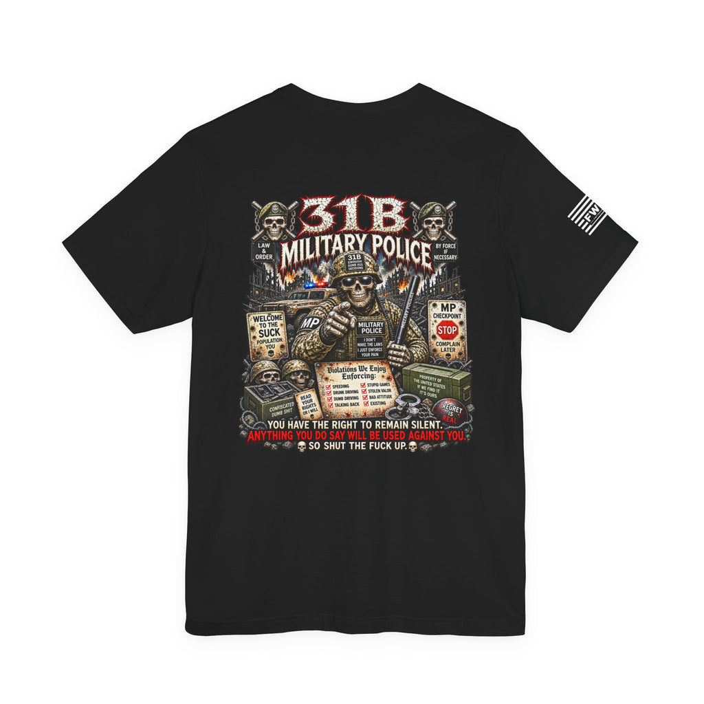 31B - US Army  - Military Police - Heavy Metal T-shirt | Veteran Military Shirt