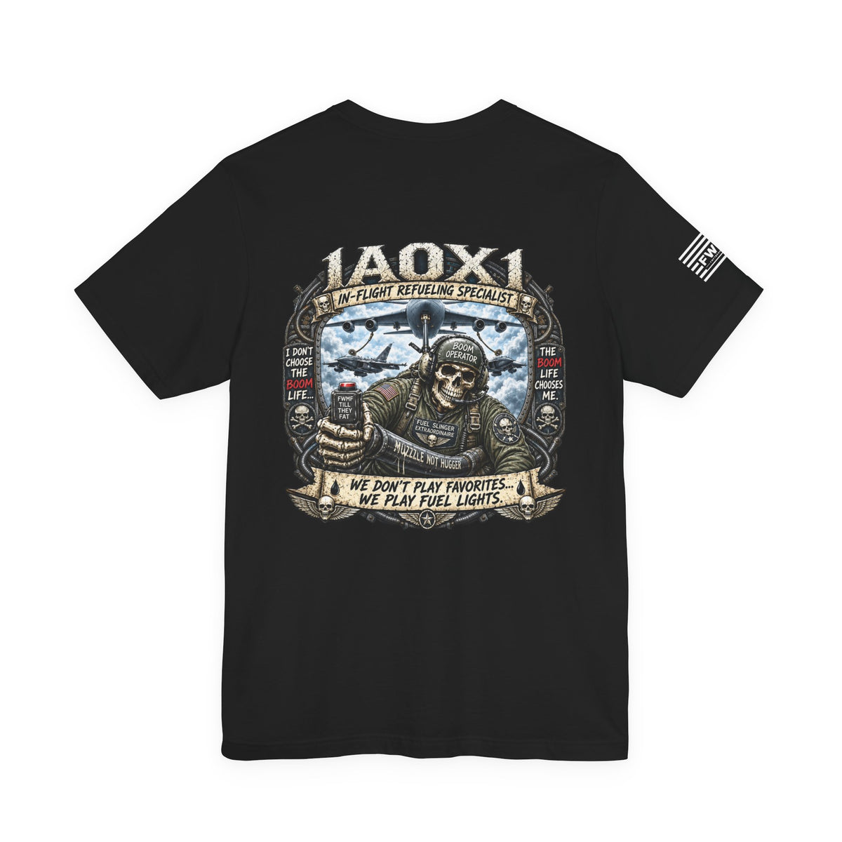 1A0X1 (In-Flight Refueling Specialist) USAF AFSC Specific Heavy Metal Edition | Air Force Veteran T-Shirt
