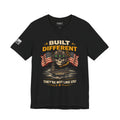 Built Different Skull - American Flags Navy Shirt | They’re Not Like Us Tee | US Navy Veteran Military Pride T-Shirt